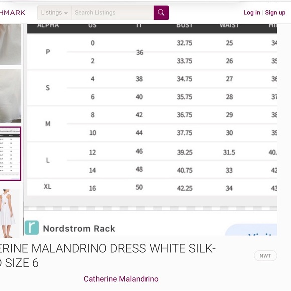 Catherine Malandrino Bleach White Annabeth Crisscross Silk Dress size 4 - Picture 15 of 15